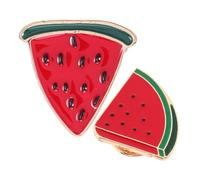 VALICLUD 2 piezas Broches para Mujer de Aleación Duradera Diseño Sandía Verano Alfileres de Solapa para Chaquetas y Mochilas Accesorios Divertidos y Creativos