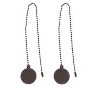 VALICLUD 2 piezas Cadenas de Extracción Decorativas para Ventiladores de Techo Juego de Color Orb Diseño Elegante y Funcional para Lámparas y Ventiladores para Dormitorio y Sala de