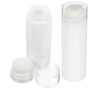 VALICLUD 2 Piezas Caja De Borlas Para Polvos De Botella De Almacenamiento De Talco Tarro De Viaje Para Talco Caja Borla De Viaje