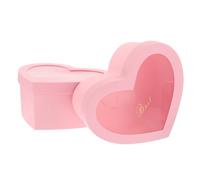 VALICLUD 2 Piezas Caja De Flores En Forma De Corazón Ventana Decorativo Conformado Elegante Corazón Cajas Cajas Organizadoras Organizador De Joyas Caja Organizadora Rosa Papel