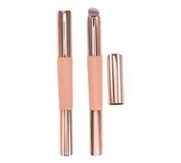 VALICLUD 2 Piezas Cepillo Maquillaje Doble Extremo con Aplicador Silicona y Pincel Corrector Portátil con Tapa Protectora para Labios y Rostro para Viajes y Uso Diario