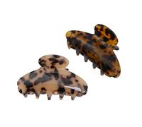 VALICLUD 2 Piezas Clip de Agarre Retro Pinzas Pelo Forma Curvada Decoración de Moda Pelo Conjunto de Adecuado para Uso Diario y Fiestas de Leopardo para Mujer