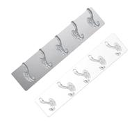 VALICLUD 2 piezas Colgadores de Pared Acrílicos sin Taladro Ganchos Transparentes para Ropa y Utensilios Resistentes y Prácticos para Baño Cocina y Dormitorio Organizador Multiusos