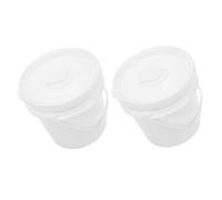 VALICLUD 2 Piezas cubo de húmedas contenedores domésticos portátiles balde con tapa calentador de para bebé recipiente para de bebe baldes el plastico