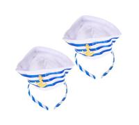 VALICLUD 2 Piezas Diadema Azul Marino Accesorios Para Navegación Cosplay Traje Jacobo Canotié Sailor Sea Captain Hat Armada Sombreros Sombrero De Marinero Para Paño