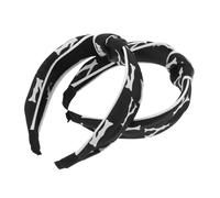 VALICLUD 2 Piezas diadema con lazo rosa Venda banda para el cabello para lavarse la cara diadema de spa chicas Yoga diademas anchas para mujer diademas de mujer tela Black