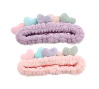 VALICLUD 2 Piezas Diademas Elásticas de Ducha para Maquillaje y Lavado Facial de Banda para Cabello con Diseño de y Cuidado