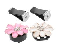 VALICLUD 2 Piezas Difusor de Aroma para Coche Clips de Ventilación de Aire Eliminador de Olores y Perfume para Diarios Diseño y Instalación Color Blanco y Rosa