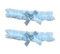 VALICLUD 2 Piezas Elegante de Encaje para Mujer en Poliéster Ajuste Elástico Cómodo que Previene Calcetines se Deslicen, Adecuado para Ceremonias en Iglesia o Fiestas