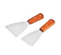 VALICLUD 2 piezas Espátula de Cocina Inoxidable Utensilios Resistentes al Calor para Bbq y Teppanyaki para Pizza Tortillas y Filetes de Espátulas Multifuncionales