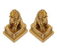 VALICLUD 2 Piezas Estatuillas de Leones de Resina Decoración para Escritorio y Hogar Figuras Decorativas Duraderas con Acabado Brillante Pequeño para Fácil Colocación y Limpieza Sencilla