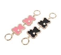 VALICLUD 2 piezas Extensor de Correa para Bolso Cadena de Repuesto para Bolso Diy Accesorio de Cadena de Hombro con Diseño de Negro y Rosa Resistente y Decorativo
