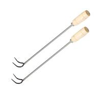 VALICLUD 2 piezas Ganchos Inoxidable para Carne Bbq de Resistentes y Antióxido para Colgar Ahumar y Procesar Jamón Cerdo Pollo y Asados Parrilla Barbacoa