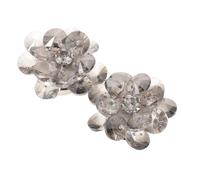 VALICLUD 2 Piezas Gemelos para Camisa Cristales y Aleación en Forma de Flor, Accesorio Elegante y Cómodo para Bodas y Atuendos Formales