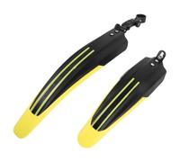 VALICLUD 2 Piezas Guardabarros para Bicicleta de Montaña Diseño Extendido Trasero, Protección contra Barro y Fácil Instalación en Color Amarillo de Material PP