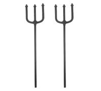 VALICLUD 2 Piezas Horquilla para Cosplay de Halloween de Abs Negro, Accesorio de Demonio Fácil de Sostener Fuerte Estabilidad para Fiesta de Disfraces y Mascarada