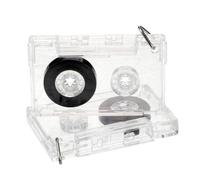 VALICLUD 2 Piezas Llavero Mini de Casete Musical Retro, Portátil y Ligero | Adorno Transparente para Coche y Escritorio, Estilo Vintage Ochentero y Noventero, para Fans de Música