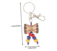 VALICLUD 2 piezas Llaveros Redondos con Colgante Tambor Étnico Resistente y Decorativo para Mochila y Equipaje Accesorio Duradero para Organizar Claves y Bolsas