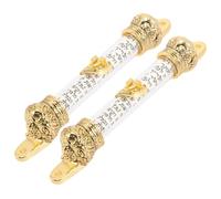 VALICLUD 2 Piezas Mezuzah Metálica Decorativa para Puerta de Diseño Vintage y Artesanal Ornamento Religioso Judío Resistente para Hogar y Santidad Regalo para Puertas