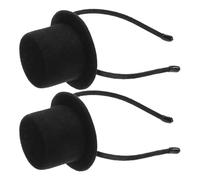 VALICLUD 2 Piezas Mini Top Hat Headband Vintage Bowler Style Hat Accessory para Halloween Cosplay Fiesta Unisex