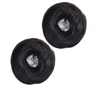 VALICLUD 2 Piezas Moldeador De Moños Postizo De Moño Natural Ajustable Para Cabello Largo Niñas y Mujeres Uso Diario y Fiestas Color Natural