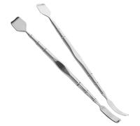 VALICLUD 2 Piezas pala para raspador de nariz extractor de puntos negros herramientas herramienta de cuidado de la piel extractor de cara Acero inoxidable Plata