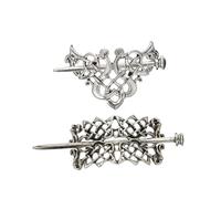 VALICLUD 2 piezas Pasador Pelo Celta Vintage de Aleación Horquillas Vikingo Accesorios Retro para Mujer y Niña