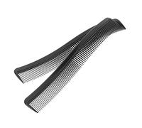 VALICLUD 2 Piezas Peine de corte de pelo en forma de S echado a un lado accesorios de doble peines suministros de estilo Peine de peine de salón el plastico Negro