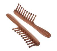 VALICLUD 2 Piezas Peine dentado de sándalo peine de masaje Herramienta de masaje para el cabello peine masajeador de cuero cabelludo peine masajeador de cabello de madera Marrón