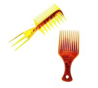 VALICLUD 2 Piezas Peine para Peinar Cabello con Aceite Diseño Profesional Peine de Dientes Anchos para Slicked Back y Pomada Salón y Hogar Material Duradero y Seguro