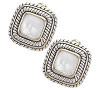 VALICLUD 2 piezas Pendientes de Mujer Vintage Perla Pendientes de Botón Asimétricos y Gruesos Joyería de Moda para Regalo y Uso Diario