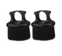 VALICLUD 2 Piezas Pincel De Aceite Retro Cabello Estilo Forma Cepillos De Barba Para Hombres Cepillo De Peluquero Pincel De Plumero De Cepillo De Nudillos Negro Abs