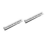 VALICLUD 2 Piezas Pinza de Grabada Father Of The Bride con Loved You First Clip Doble para Significativo para Novio y Novia