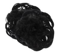 VALICLUD 2 piezas Postizo Moño Falso con Banda Elástica para Mujer Extensiones Moño Desordenado Voluminoso y Natural Color Negro para Recogidos Rápidos y Efecto Chignon Suelto