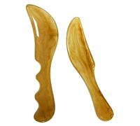 VALICLUD 2 Piezas Raspador De Gua Sha Cuerpo Cara Herramienta De Masaje Gua Sha Tabla De Masaje Cera De Abejas Reutilizable y Belleza Facial