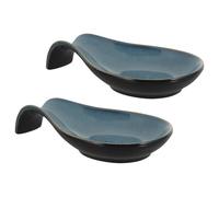 VALICLUD 2 piezas Soporte de Cucharas de Cerámica para Cocina Reposacucharas Elegantes y Resistentes para Utensilios de Cocina y Decoración de Mesa