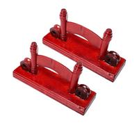 VALICLUD 2 piezas Soportes para Abanicos Plegables Chino Exhibidor de Abanicos de Madera Maciza Decoración para Hogar de Rojo Oscuro
