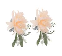 VALICLUD 2 Piezas Sujetapuertas de Cortina con Flores Artificiales Clip Decorativo Resistente para Hogar y Oficina Sujeta Cortinas Duradero para Rústico Boho y Moderno