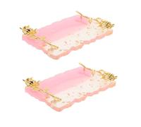 VALICLUD 2 Piezas Tablero De Clavos Titular De Esmalte De Gel Paleta De Colores De Uñas Paleta De Acuarela De Múltiples Compartimentos Mesa De Mezclas De Base Placa De Manicura Resina Rosa