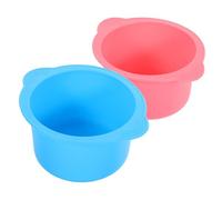 VALICLUD 2 Piezas Tazón de mezcla de películas de belleza forros calentadores de cera de silicona olla calentadora de cera barras de cera pluma de cera gel de sílice