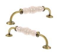 VALICLUD 2 piezas Tiradores de Cerámica Vintage para Armarios y Manijas Decorativas de Estilo Retro con Diseño de Grietas Tiradores de Muebles Prácticos y Elegantes para Decoración