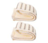 VALICLUD 2 Piezas Toalla de matorral de línea ducha de lavado de espalda guantes exfoliantes morados esponja de red exfoliante hecho en Japón ducha del baño linaza Beige