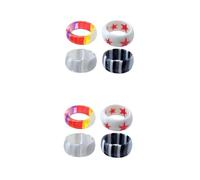 VALICLUD 2 Series Anillo Más De Resina Rings for Women Anillos Anillas De Dedo Decorativo De Estilo Decoración De Dedos De Dedo De Resina El Plastico 4 Piezas*2