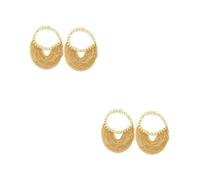 VALICLUD 2 Series Cadena De Tobillo De Borla Tobillera Pie Joyería Cadena De Pie Tobilleras Para Mujer Tobillera Para Mujer Joyas Para Zapatos Aluminio Golden 2 Piezas*2
