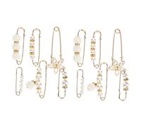 VALICLUD 2 Series Falda De Mezclilla Con La Cintura Imperdible Para Suéter Broches Pin De Seguridad Imperdibles Para Ropa Imperdible Para Chal Aleación Golden 6 Piezas*2