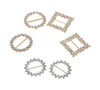 VALICLUD 2 Series Hebillas Para Bufandas Decoración De Ropa Hebillas Con De Imitación Hebillas Para Camisas Hebillas Para Camisetas Broches Para Camisetas 6 piezas x 2