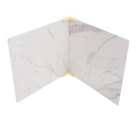 VALICLUD 2 Tableros de Fondo para Fotografía 40x40 Cm PVC Blanco Patrón Mármol, Reutilizables y Resistentes para Fotografía de Alimentos, Cosméticos y Accesorios de Producto
