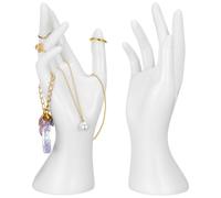 VALICLUD 2 unids maniquí maniquí soporte para anillo pulsera en forma de mano porta collares de mesa portabraccial porta anillos de cono bandejas expositivas