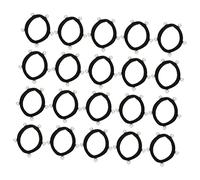 VALICLUD 20 Piezas Bandas Elásticas Cabello Perlas Negras, Tamaño Mediano, Sujetadores Para Niñas y Mujeres, Accesorios Para Peinados Diarios y Fiestas