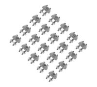 VALICLUD 20 Piezas De Sujetadores De Cable De Acero Abrazaderas De Tope De Cable De Acero Abrazaderas Clips Para Cercas De Alambre Sujetadores De Sillín Con Perno En